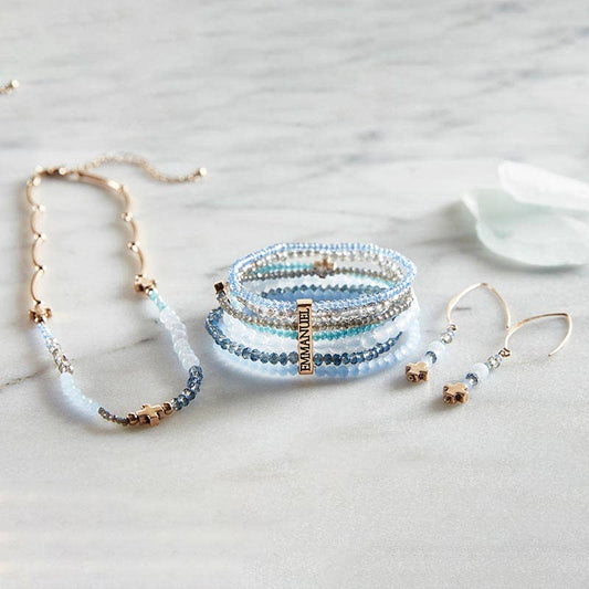 Emmanuel Earrings - Blue