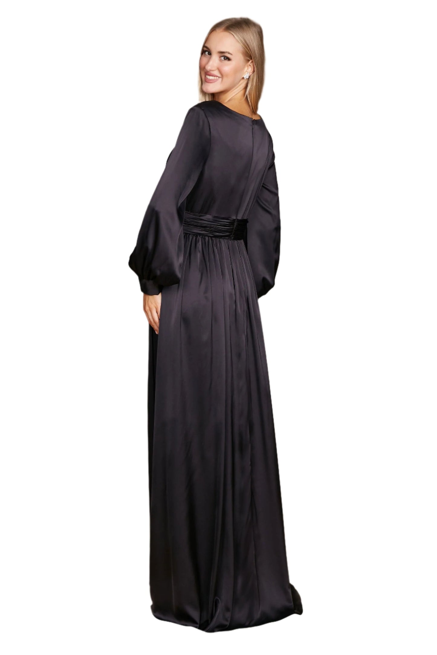 Kos Couture Full-Length Sleeve Formal Gown Evening Party Dress
