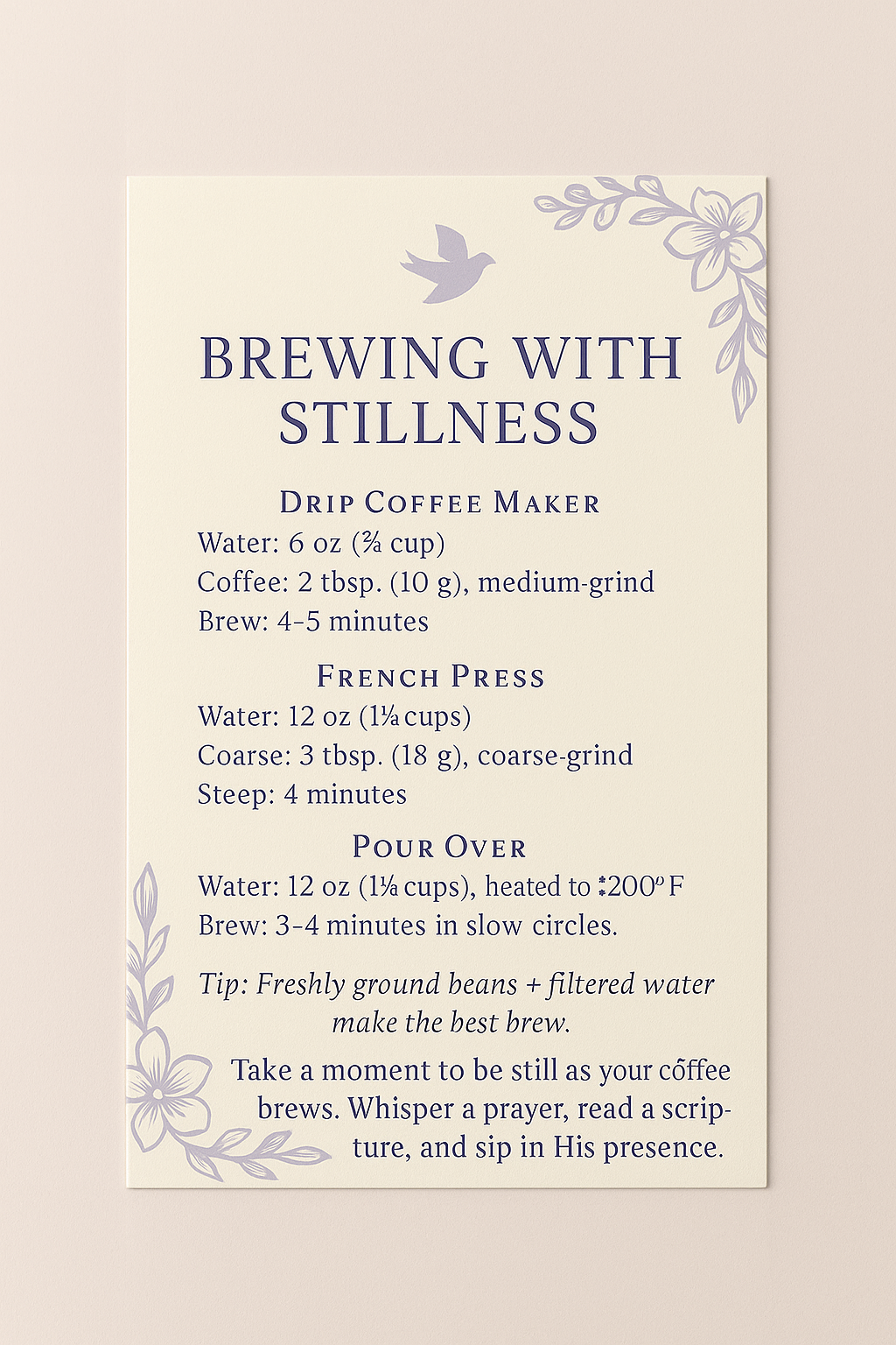 Be Still Brews Core Coffee —Morning Light • Dwelling Place • Abide Bold (Backorder: Ships 11/01/25)