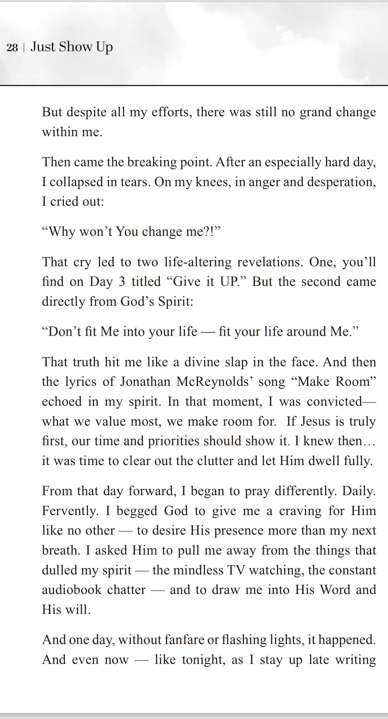Just Show Up - A Daughter's Daily Yes to God (Order Now, Ships 11/25/25)