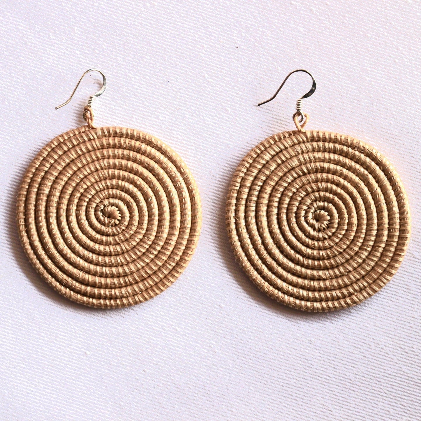 Woven Disc Earrings