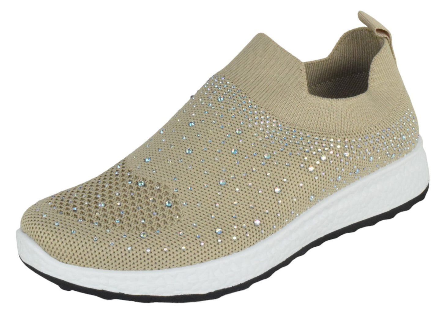 LABOR-8 Beige La Sheelahb Bling Sneakers