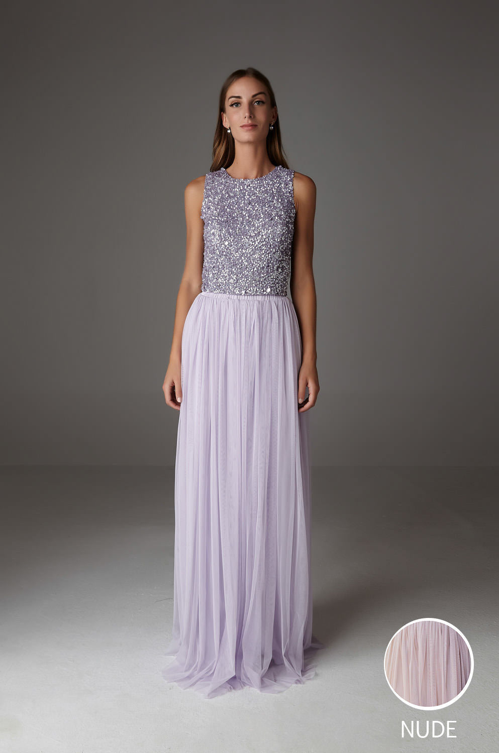 INES MAXI SKIRT NUDE