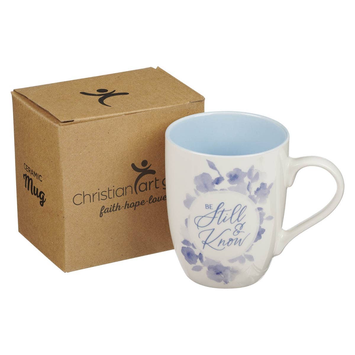Mug Blue Floral Be Still Ps. 46:10