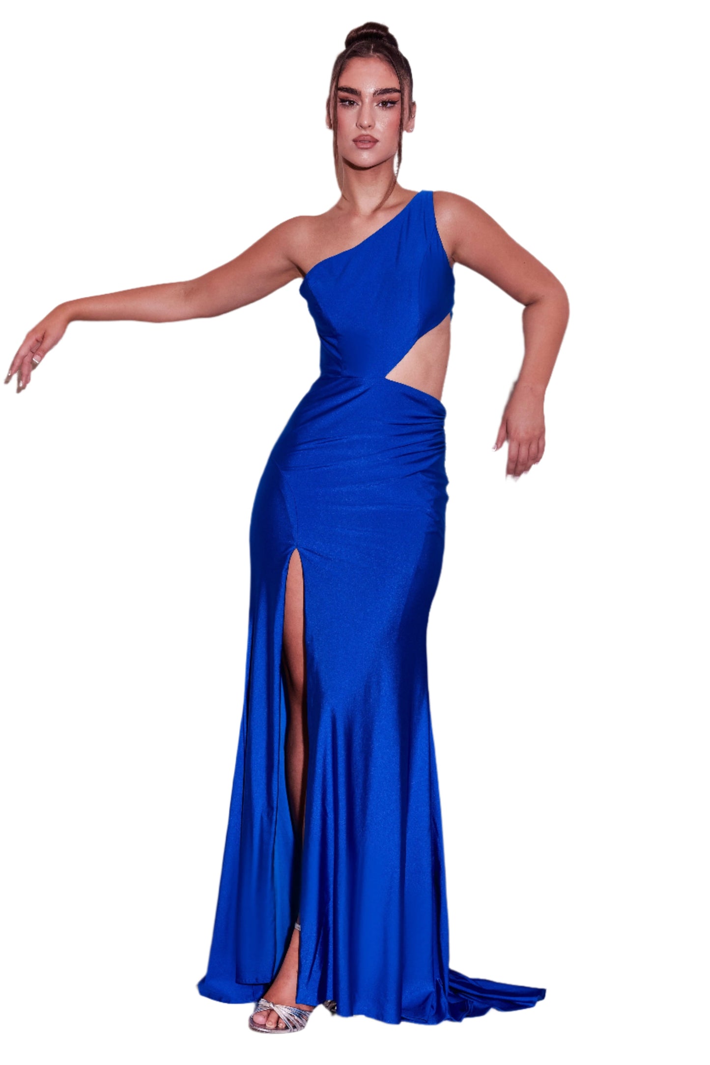Kos Couture Side Cut Out Sexy Prom Formal Gown Dress