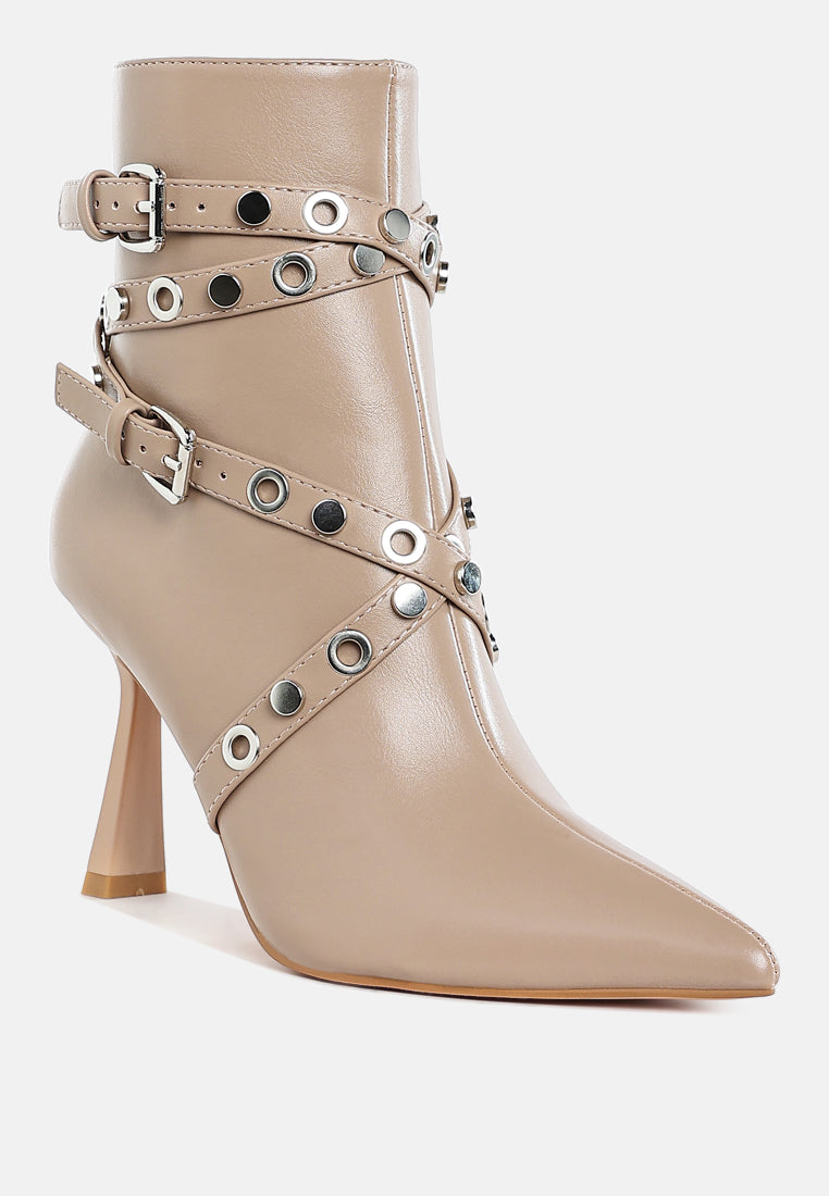 Jaunts Eyelets & Studs Harness Ankle Boots