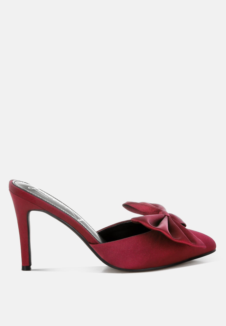 Sidonie Bow Detail Stiletto Mules Heels