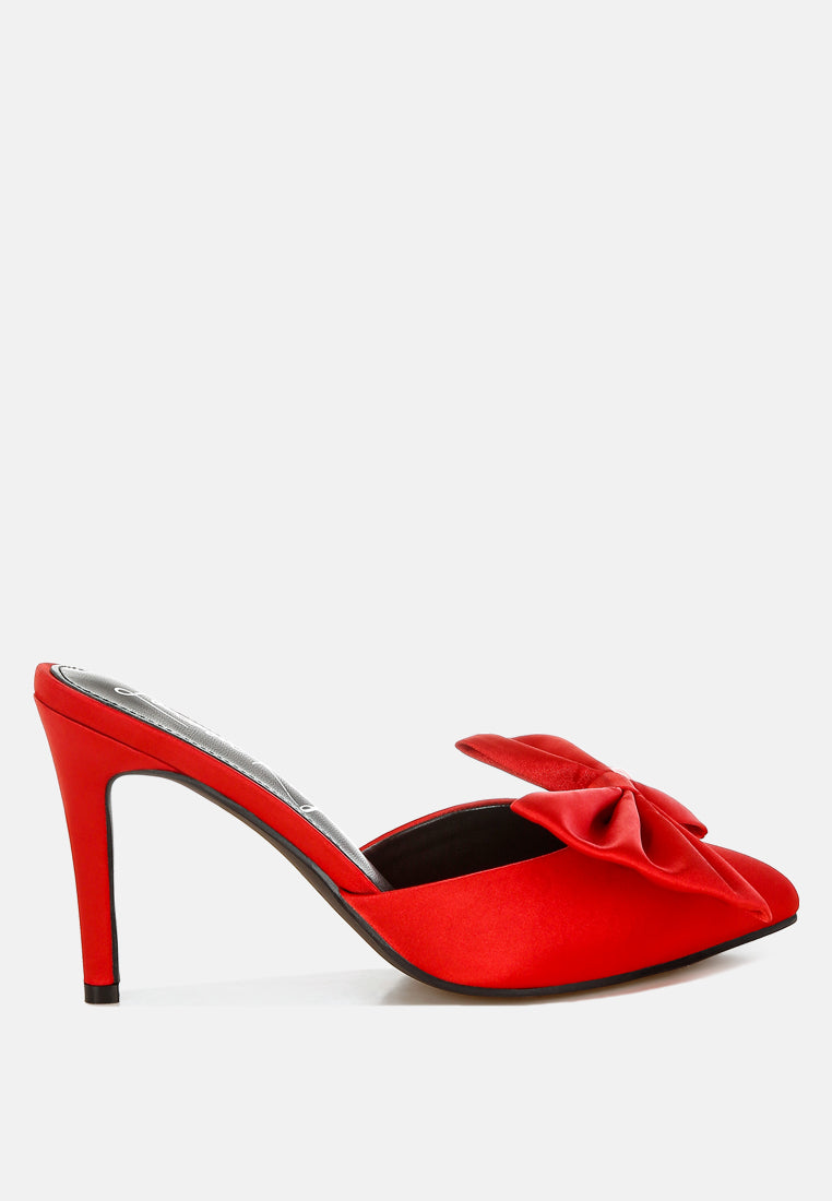 Sidonie Bow Detail Stiletto Mules Heels