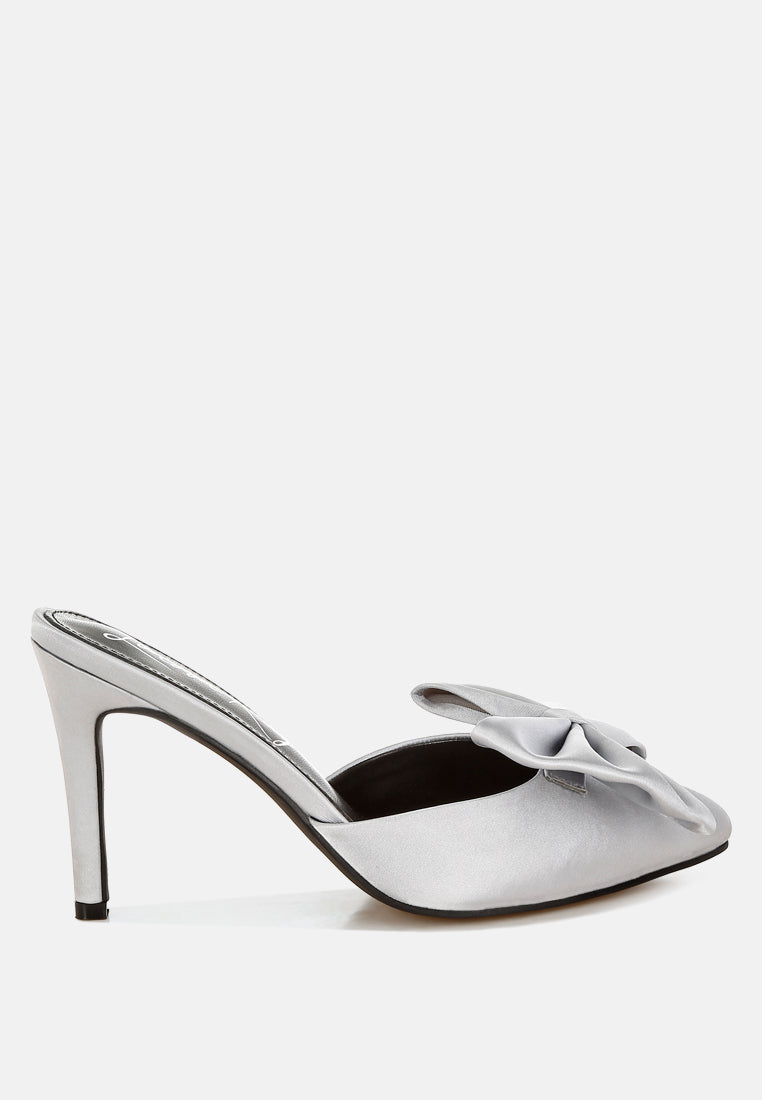 Sidonie Bow Detail Stiletto Mules Heels