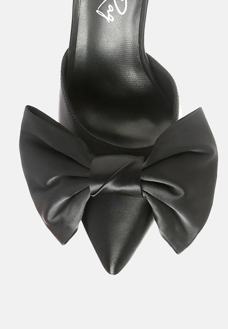 Sidonie Bow Detail Stiletto Mules Heels