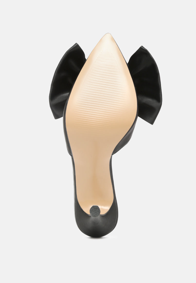 Sidonie Bow Detail Stiletto Mules Heels