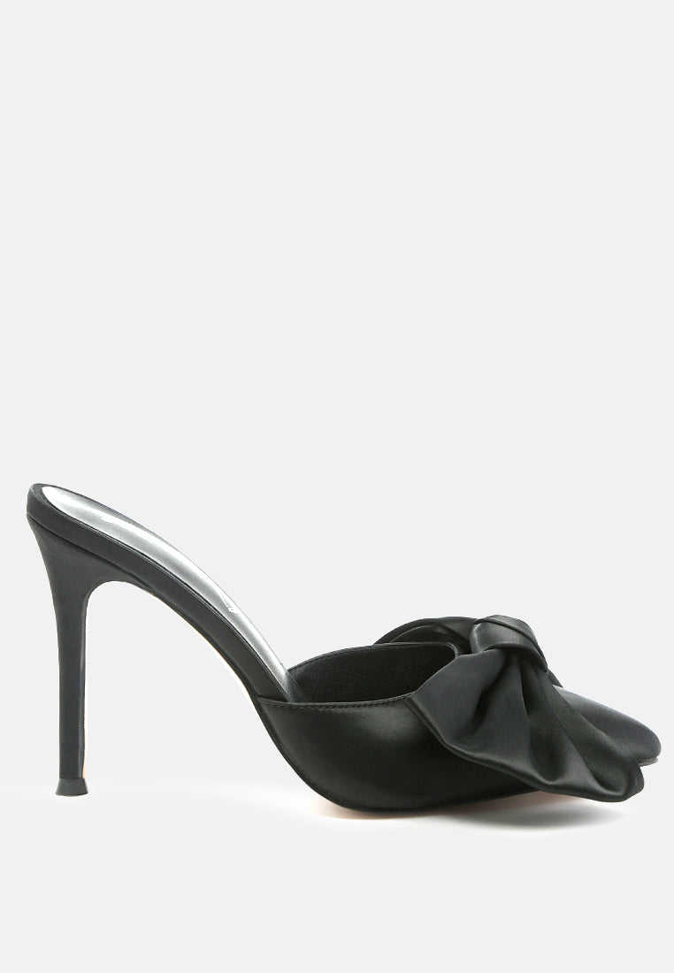 Sidonie Bow Detail Stiletto Mules Heels
